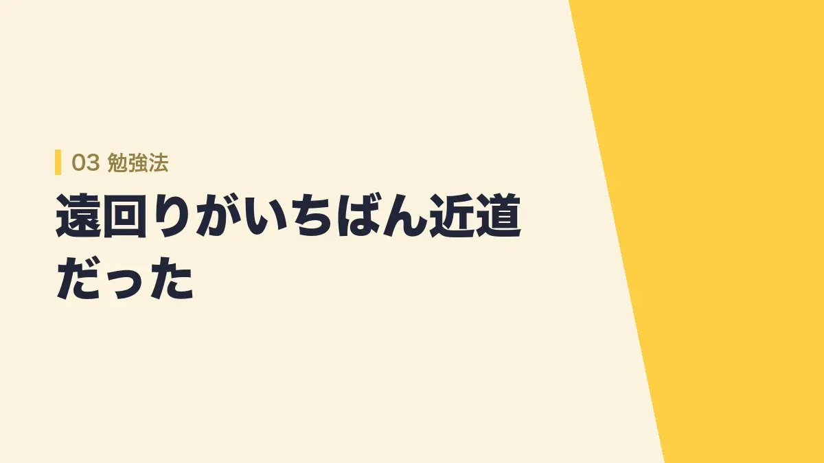 高卒程度の問題集から始める勉強法を示すバナー画像