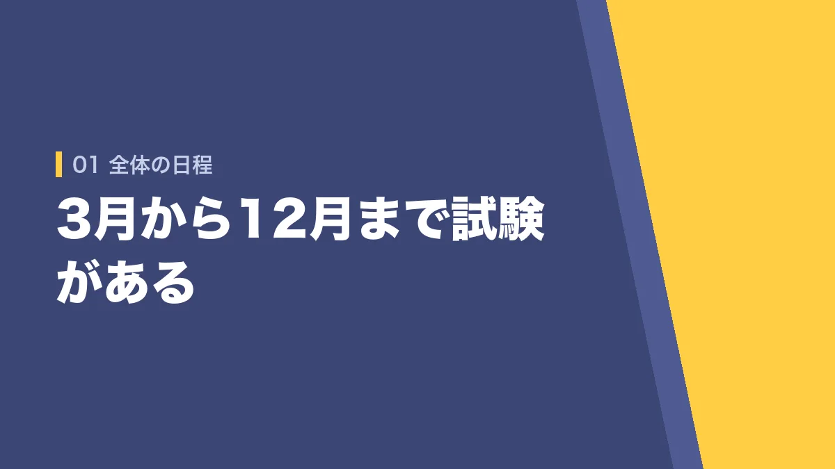 公務員試験の全体の日程