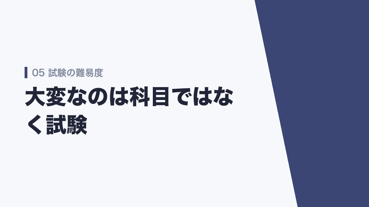 試験ごとの難易度の違い